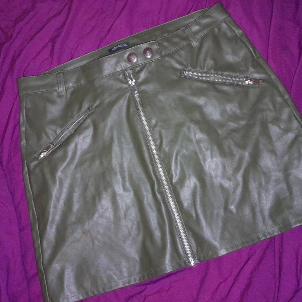Faux-Leather Skirt